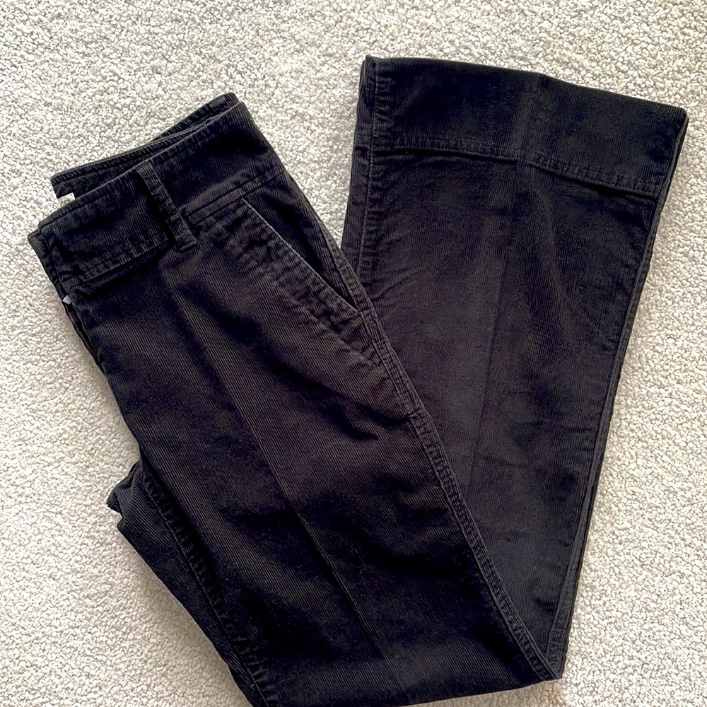 Tommy Hilfiger Low Rise Flare Corduroy Pants - Black